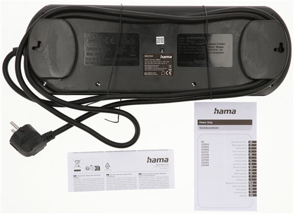 10'lu Akım Korumalı Priz, 2 switches, 2m, Siyah - 2