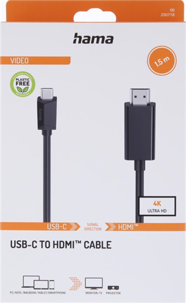 Görüntü Kablosu, USB-C Plug - HDMI™ Plug, Ultra-HD - 3