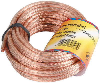 Hoparlör Kablosu 2x2.5mm_ Transparan 10m - 1