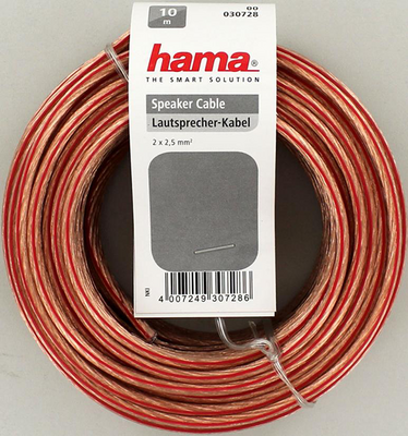 Hoparlör Kablosu 2x2.5mm_ Transparan 10m - 2