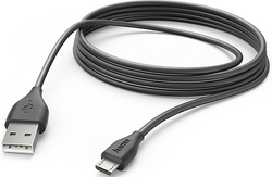 HAMA - Micro-USB Şarj/Data Kablosu, 3 m, Siyah