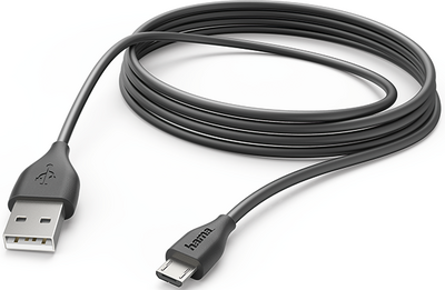Micro-USB Şarj/Data Kablosu, 3 m, Siyah - 1