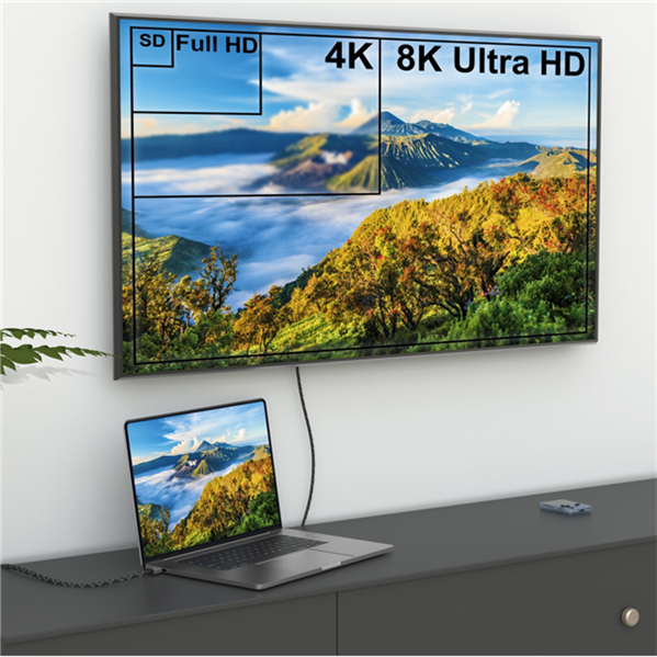 Ultra High Speed HDMI Kablo, Metal Altın Uç, 8K,2m - 5