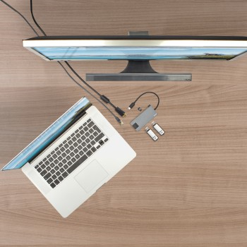 USB-C 3.1 Adaptör,2xUSB-A,1xUSB-C,1xHDMI,1xEtherne - 5