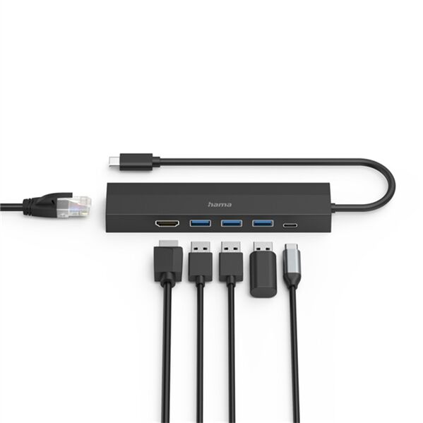 USB-C-Hub, 6 Ports, 3x USB-A, USB-C, HDMI™, LAN / - 2