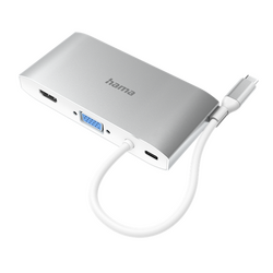 USB-C Hub, Multiport, 8 Ports, 3 x USB-A, 2 x USB- - Thumbnail