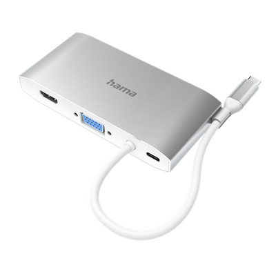 USB-C Hub, Multiport, 8 Ports, 3 x USB-A, 2 x USB-
