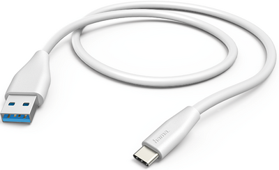 USB-C - USB-A Şarj/Data Kablosu, 1.5 m, Beyaz - 1