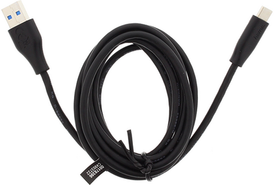 USB-C - USB-A Şarj/Data Kablosu, 1.5 m, Siyah