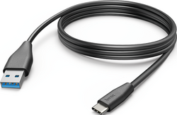 HAMA - USB-C - USB-A Şarj/Data Kablosu, 3 m, Siyah