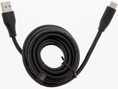 USB-C - USB-A Şarj/Data Kablosu, 3 m, Siyah - 2