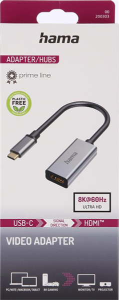 Video Adaptör,USB-C Plug - HDMI™ Socket,UltraHD 8K - 2